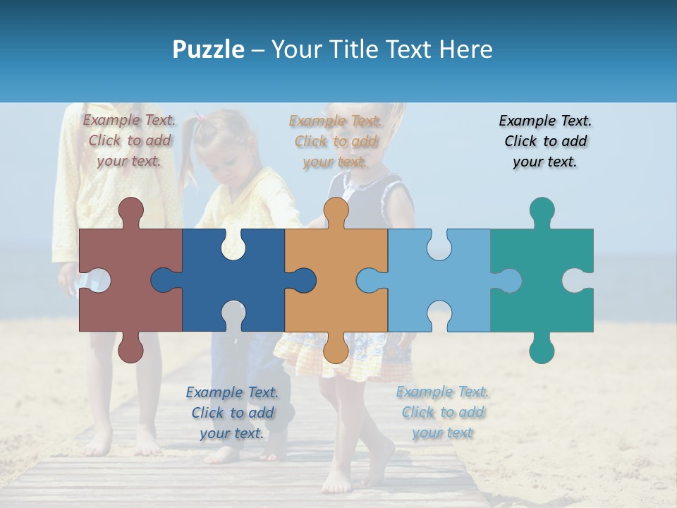 Children On The Pier PowerPoint Template