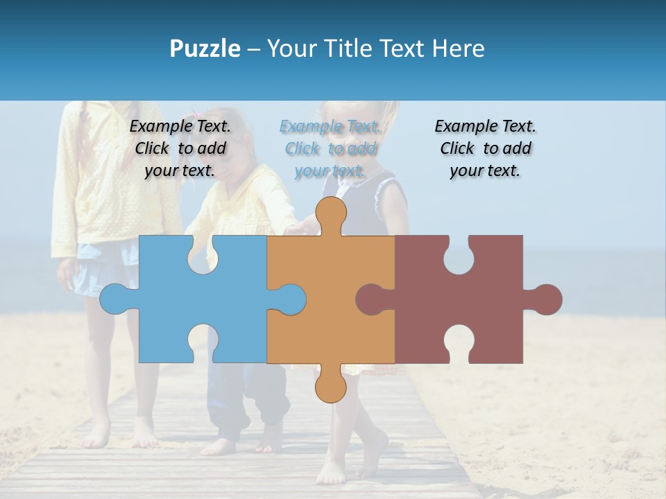 Children On The Pier PowerPoint Template