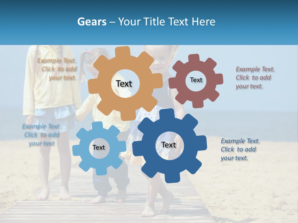 Children On The Pier PowerPoint Template