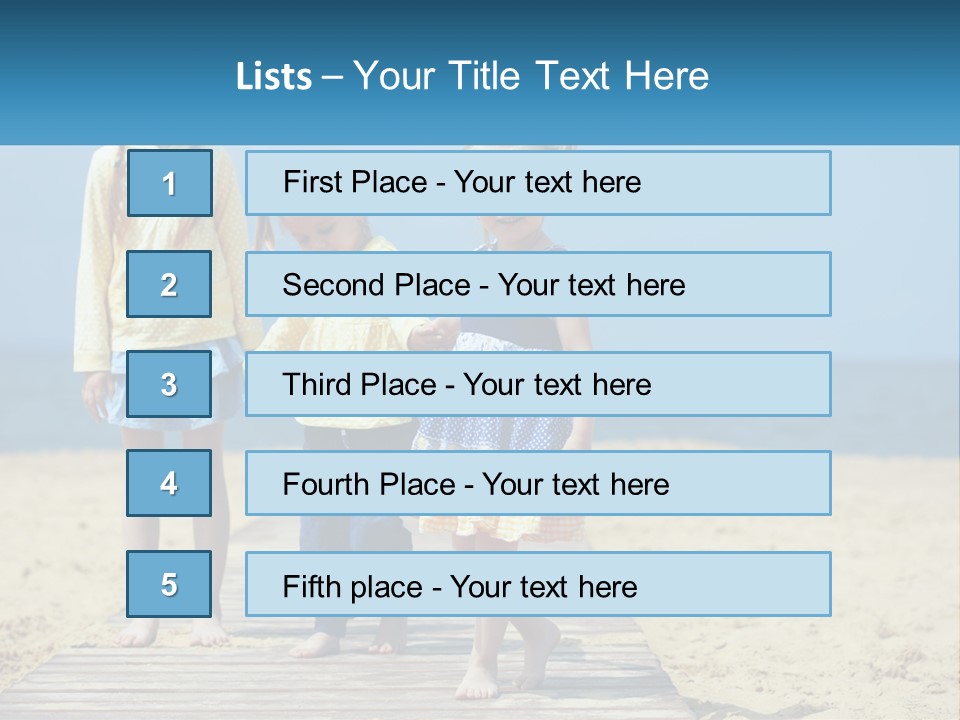 Children On The Pier PowerPoint Template