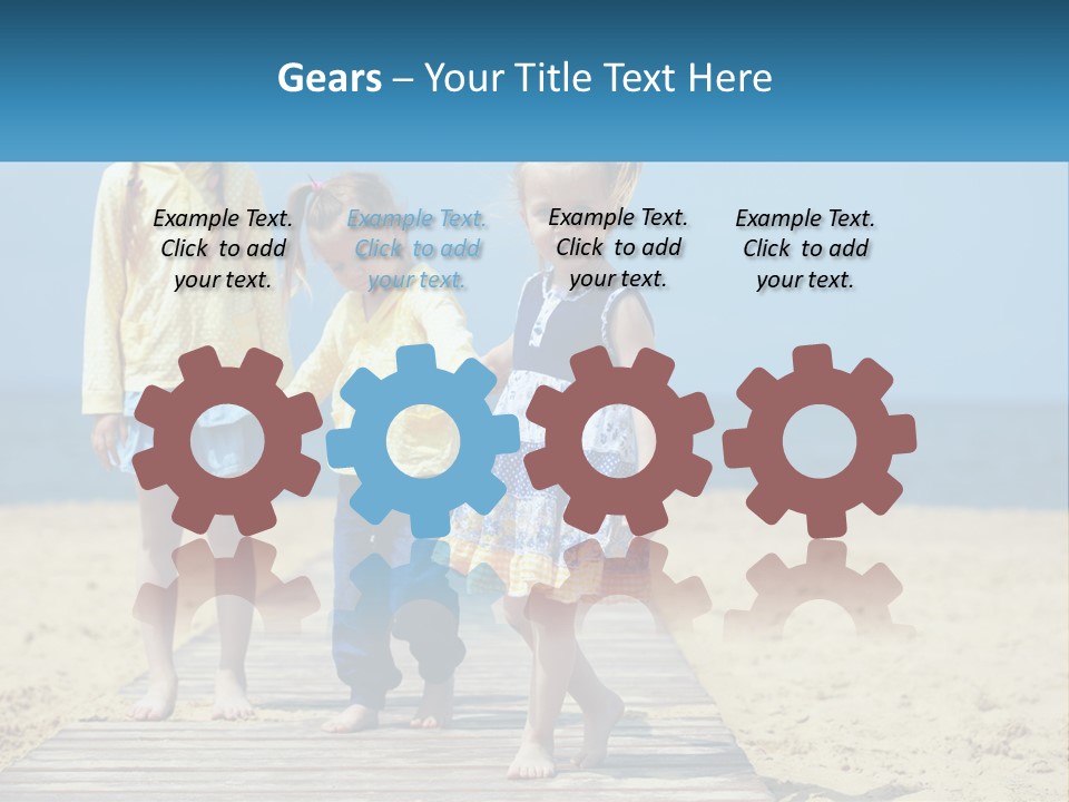 Children On The Pier PowerPoint Template