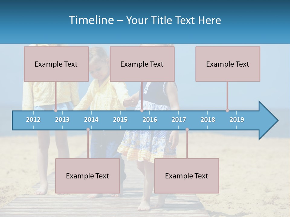 Children On The Pier PowerPoint Template