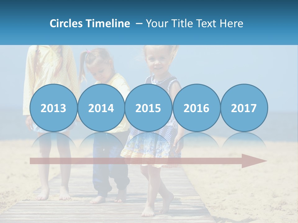 Children On The Pier PowerPoint Template