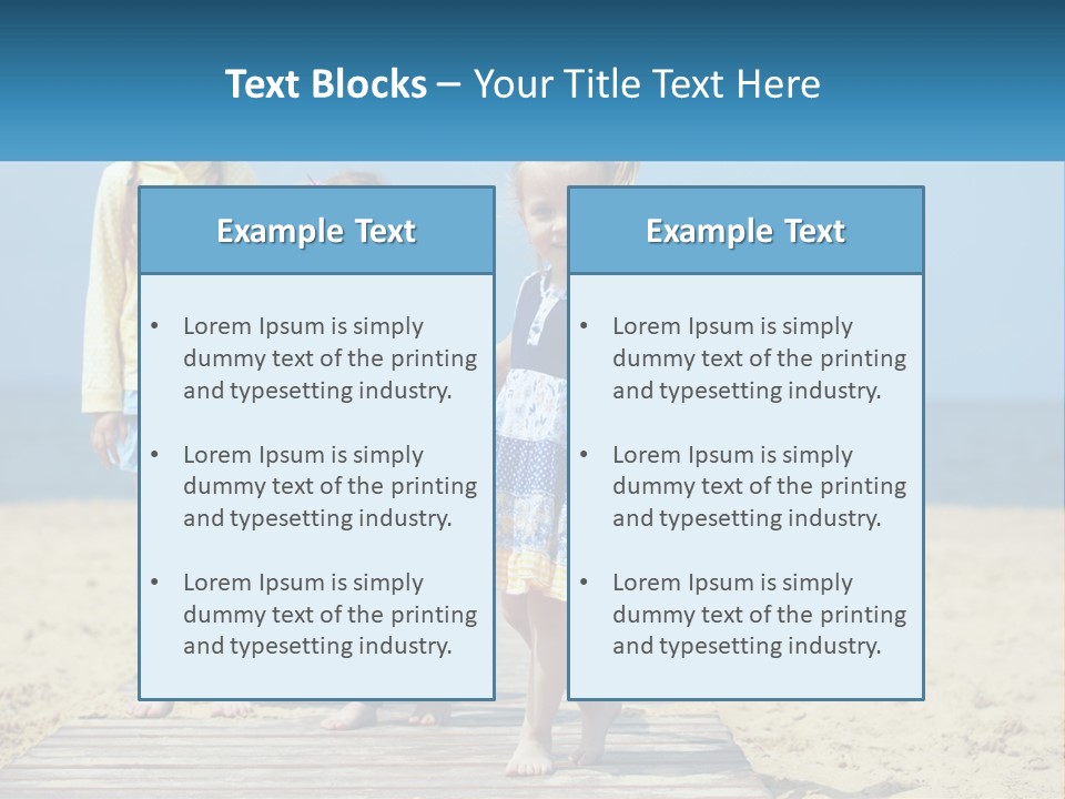 Children On The Pier PowerPoint Template