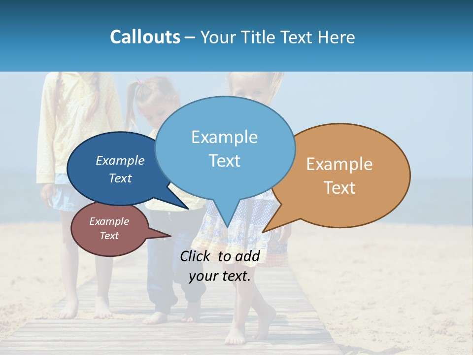 Children On The Pier PowerPoint Template