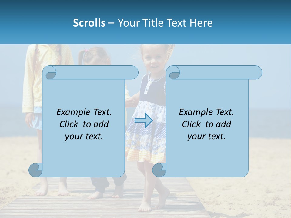 Children On The Pier PowerPoint Template