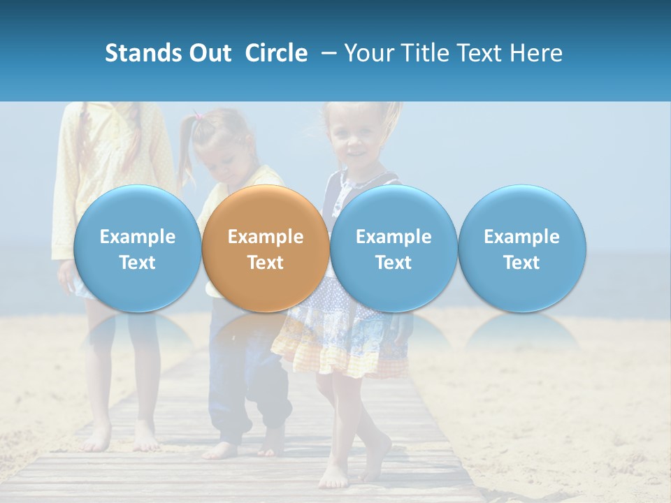 Children On The Pier PowerPoint Template