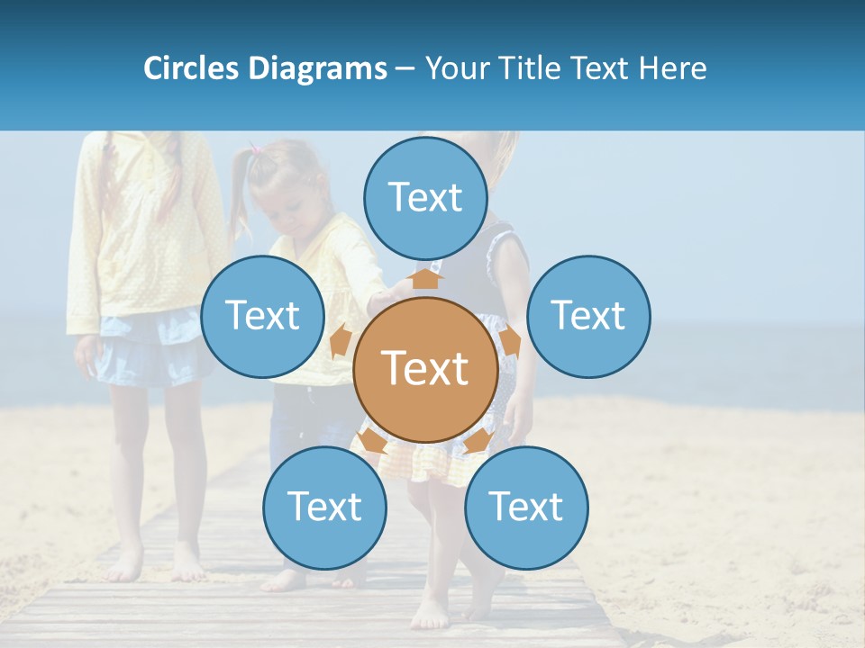 Children On The Pier PowerPoint Template