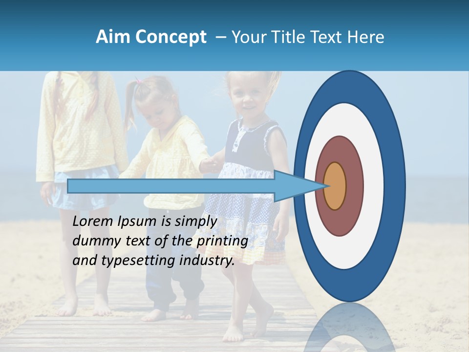 Children On The Pier PowerPoint Template