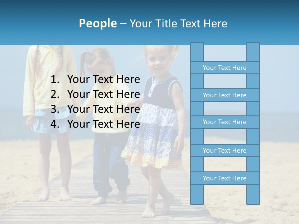 Children On The Pier PowerPoint Template