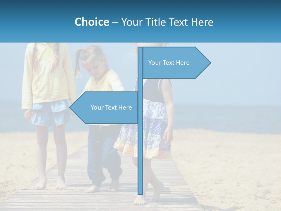 Children On The Pier PowerPoint Template