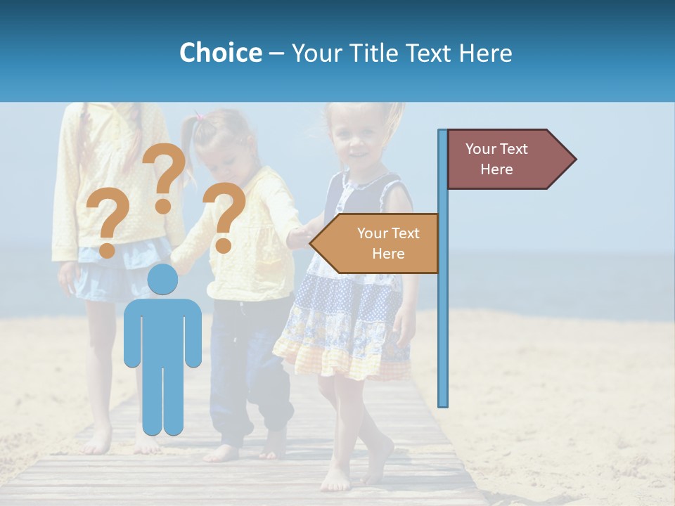 Children On The Pier PowerPoint Template