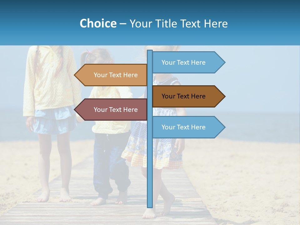 Children On The Pier PowerPoint Template