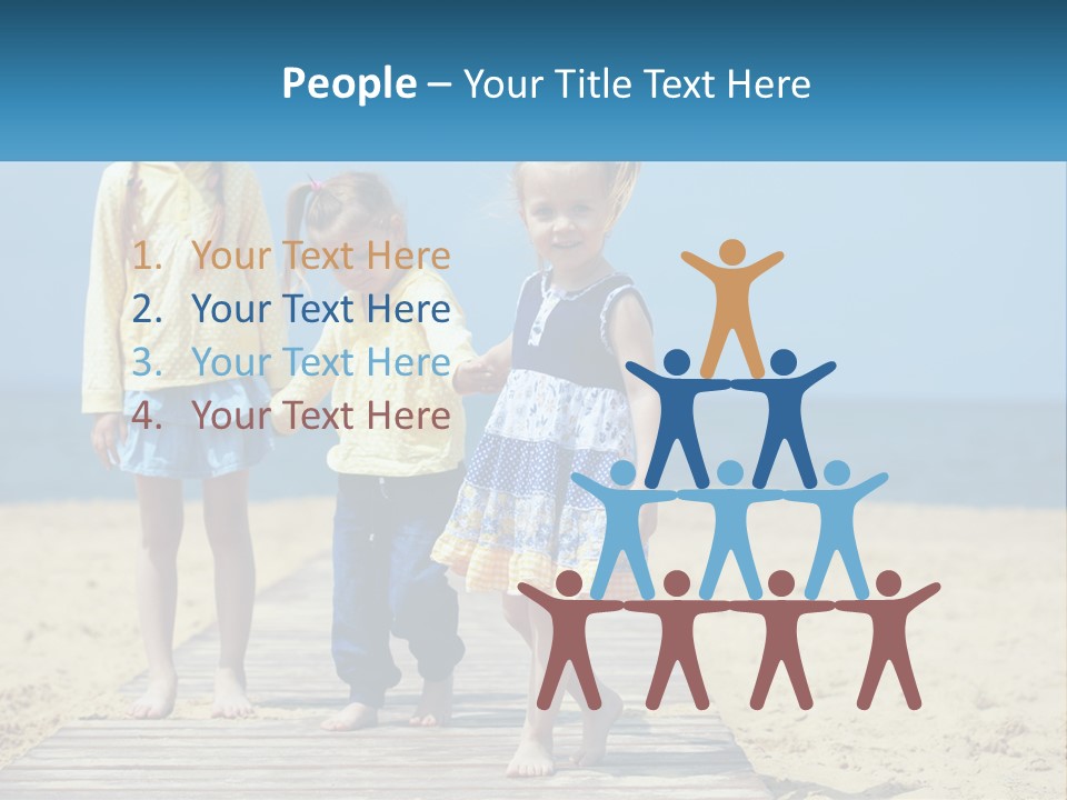 Children On The Pier PowerPoint Template