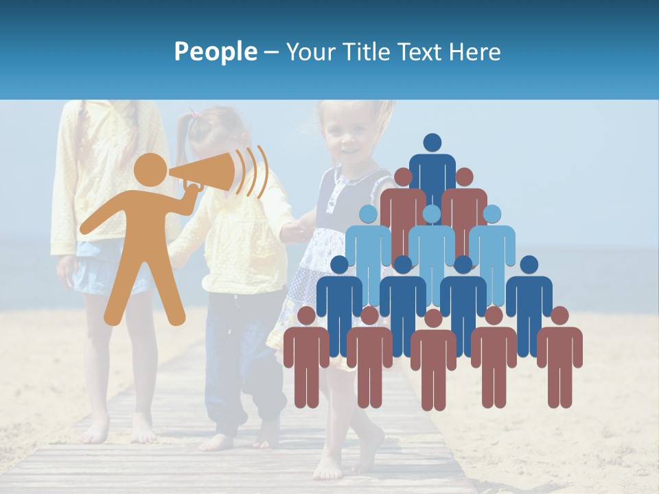 Children On The Pier PowerPoint Template