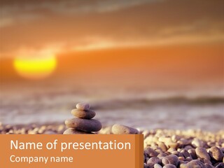 Sunset By The Sea PowerPoint Template