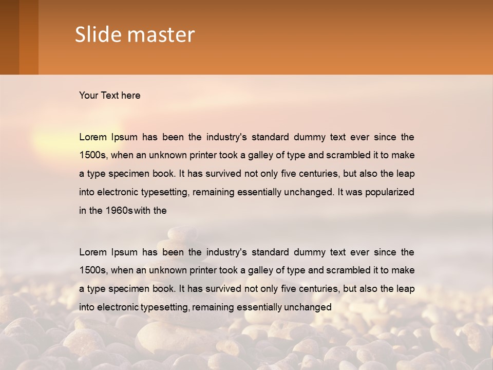 Sunset By The Sea PowerPoint Template