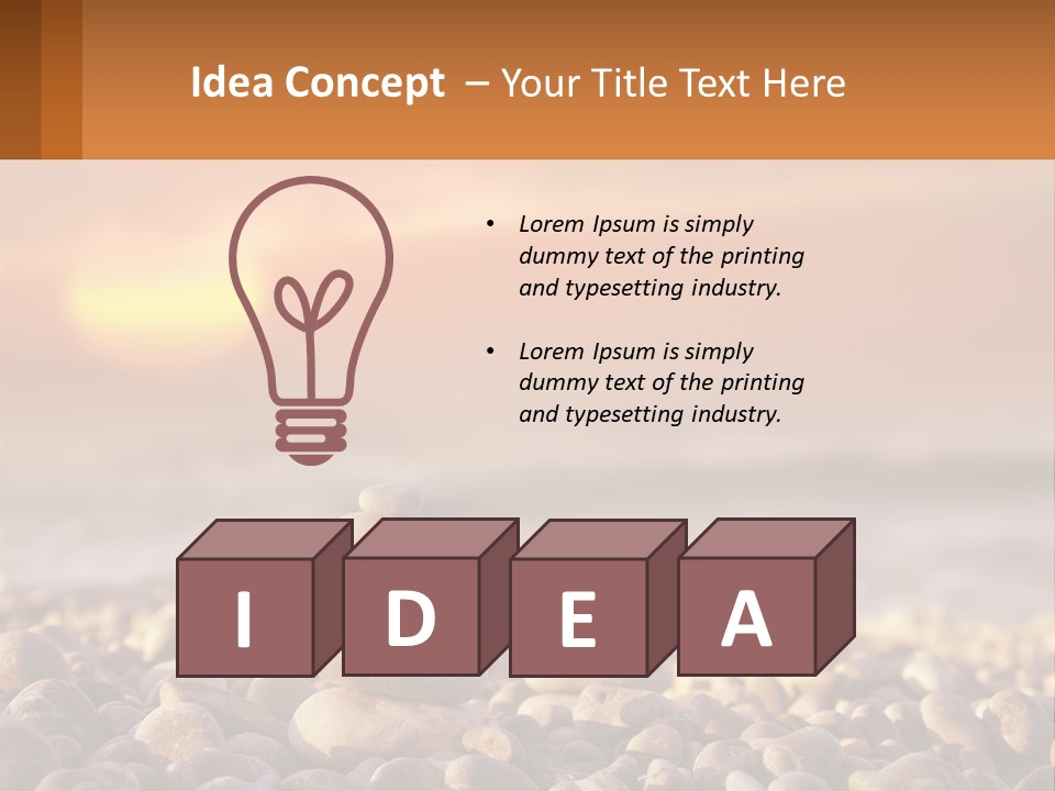 Sunset By The Sea PowerPoint Template