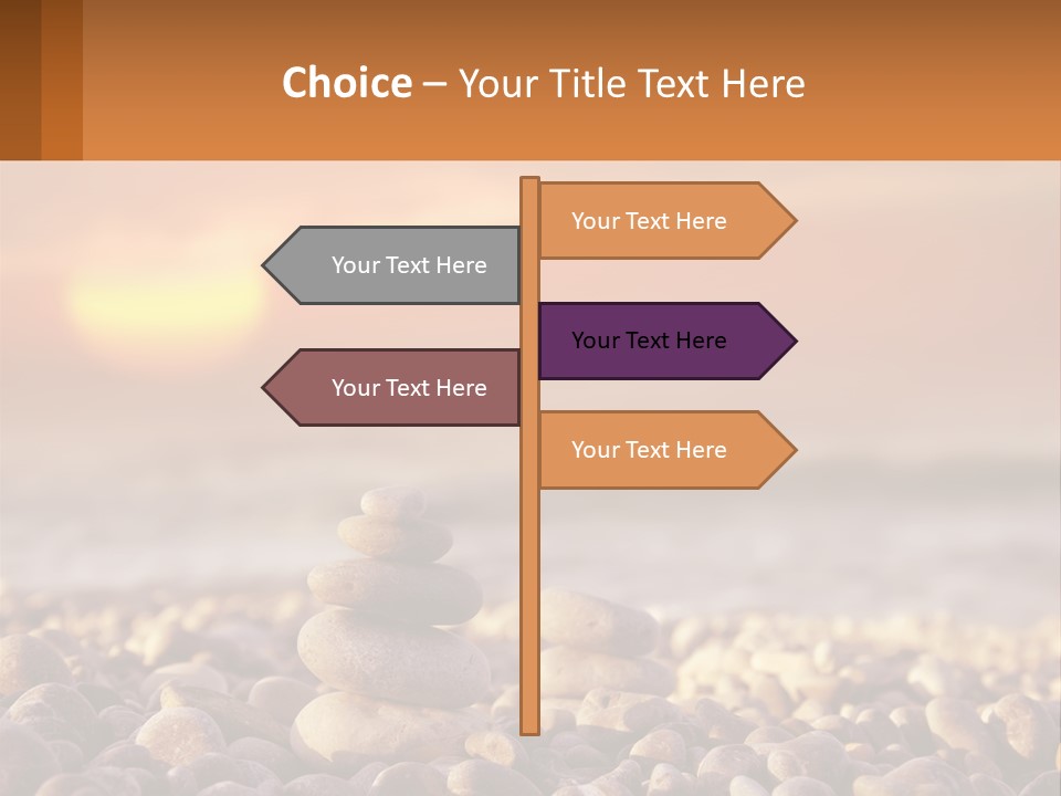 Sunset By The Sea PowerPoint Template