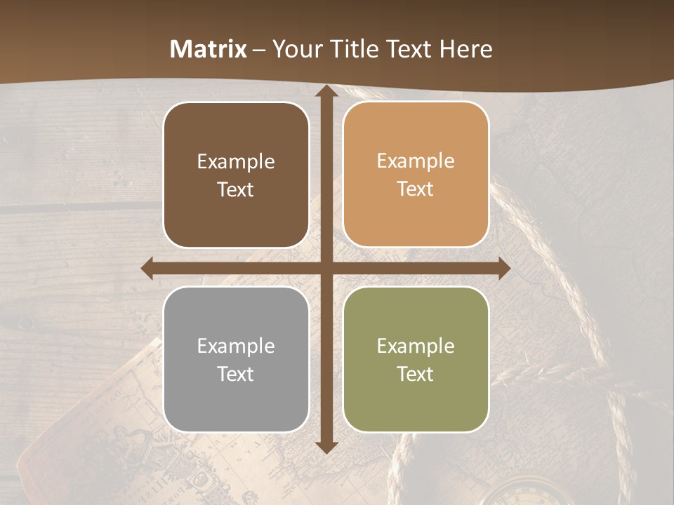 Compass And World Map PowerPoint Template
