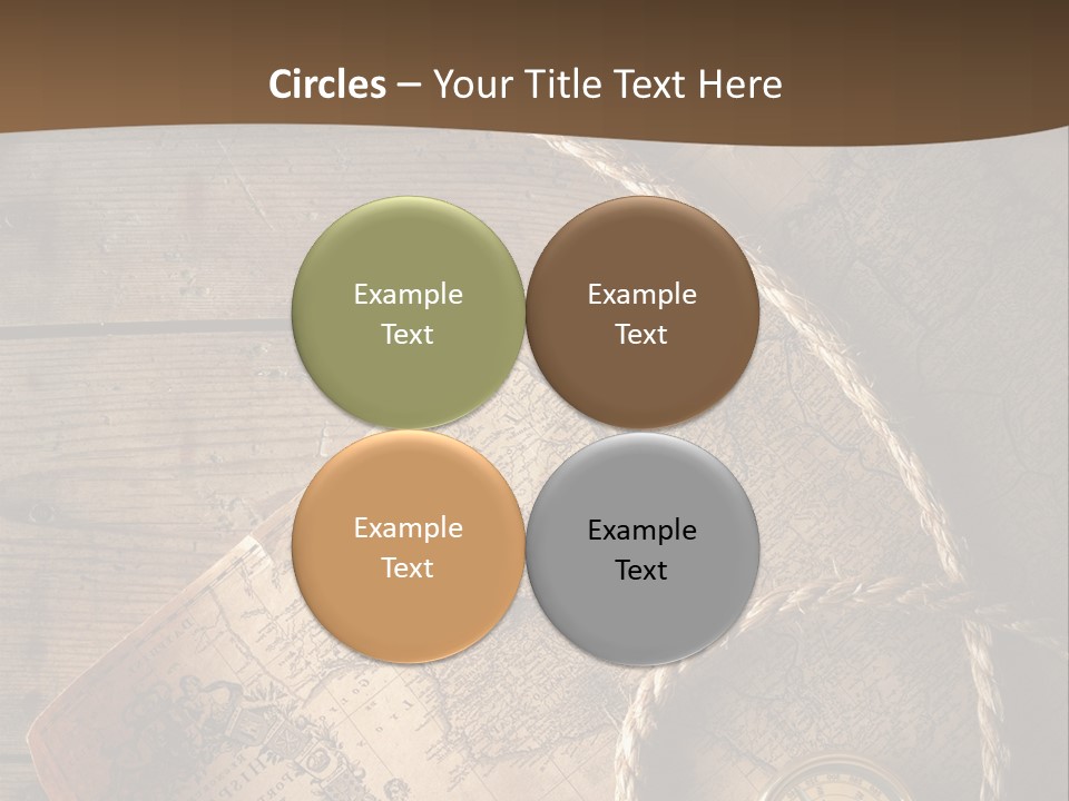 Compass And World Map PowerPoint Template