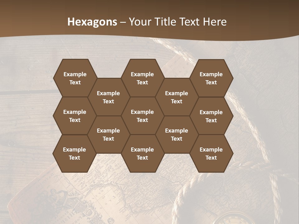 Compass And World Map PowerPoint Template