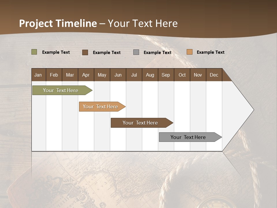 Compass And World Map PowerPoint Template