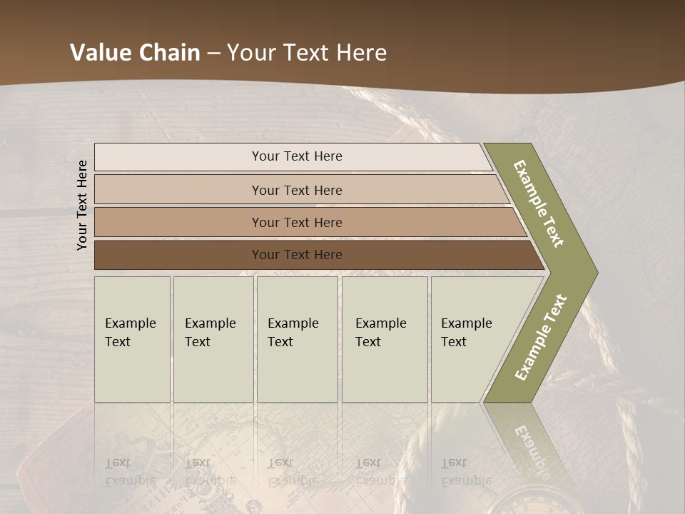 Compass And World Map PowerPoint Template
