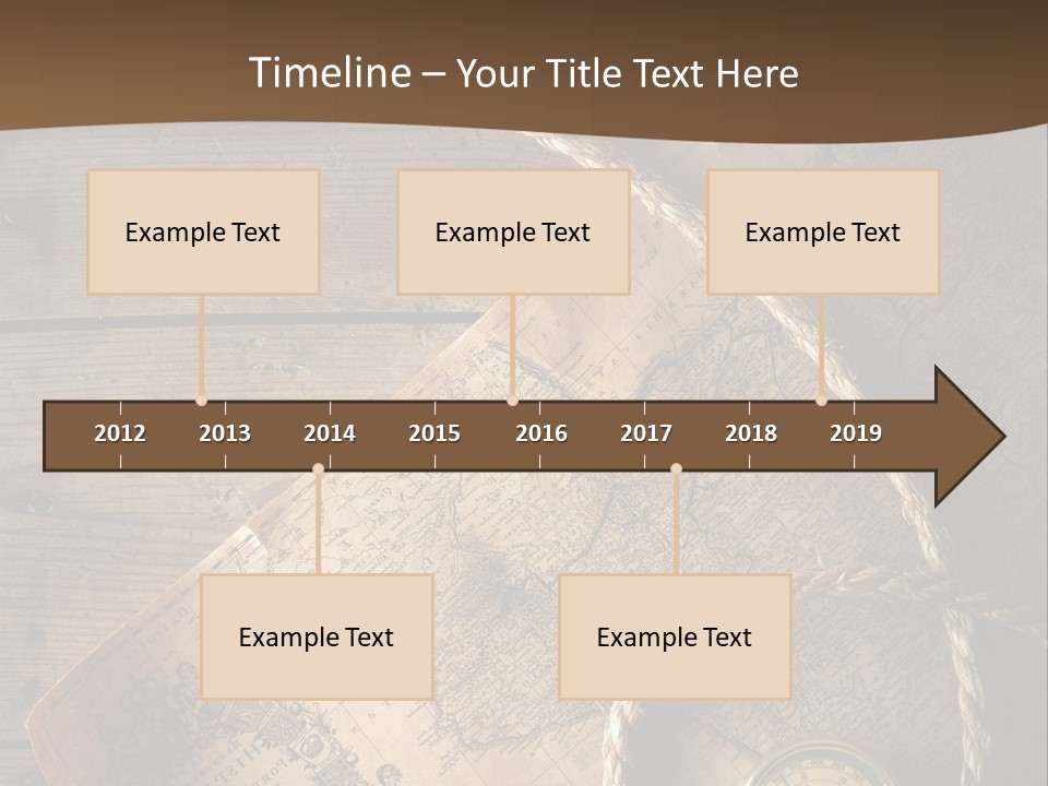 Compass And World Map PowerPoint Template
