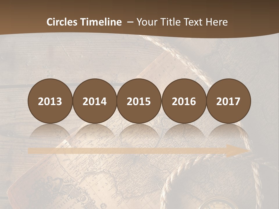 Compass And World Map PowerPoint Template