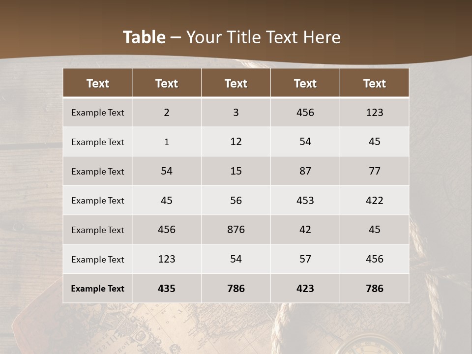 Compass And World Map PowerPoint Template