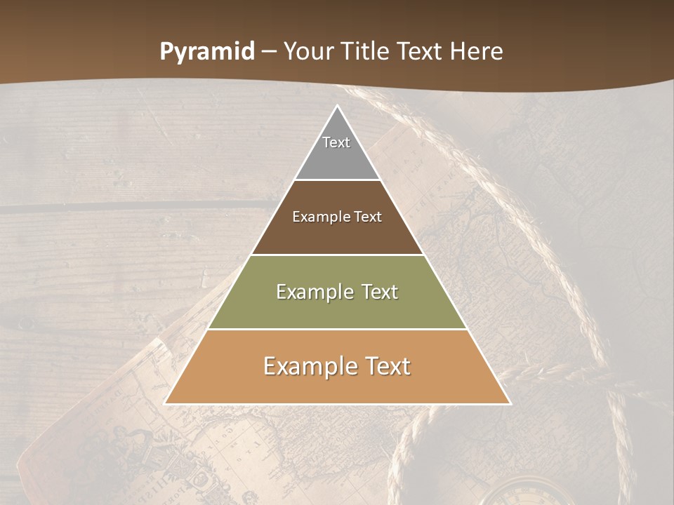 Compass And World Map PowerPoint Template