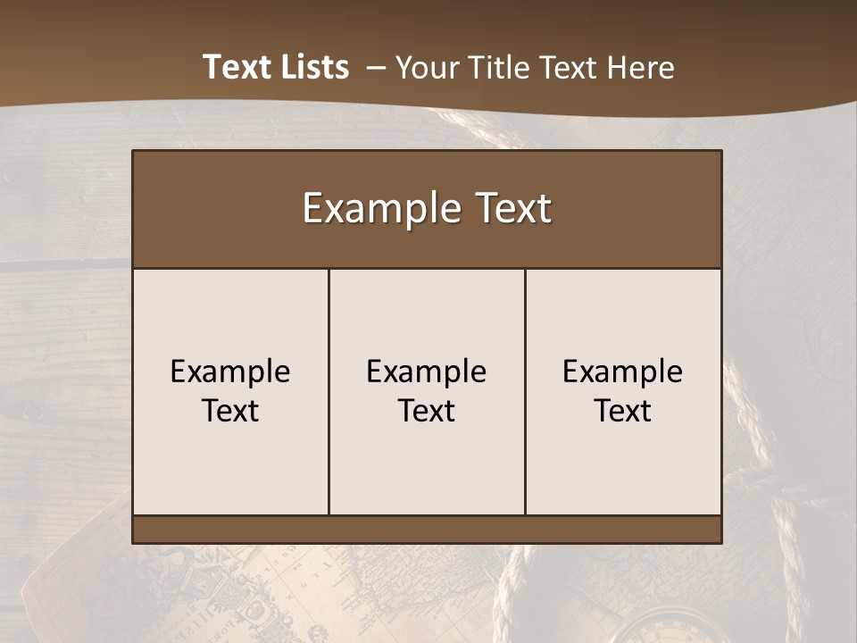 Compass And World Map PowerPoint Template