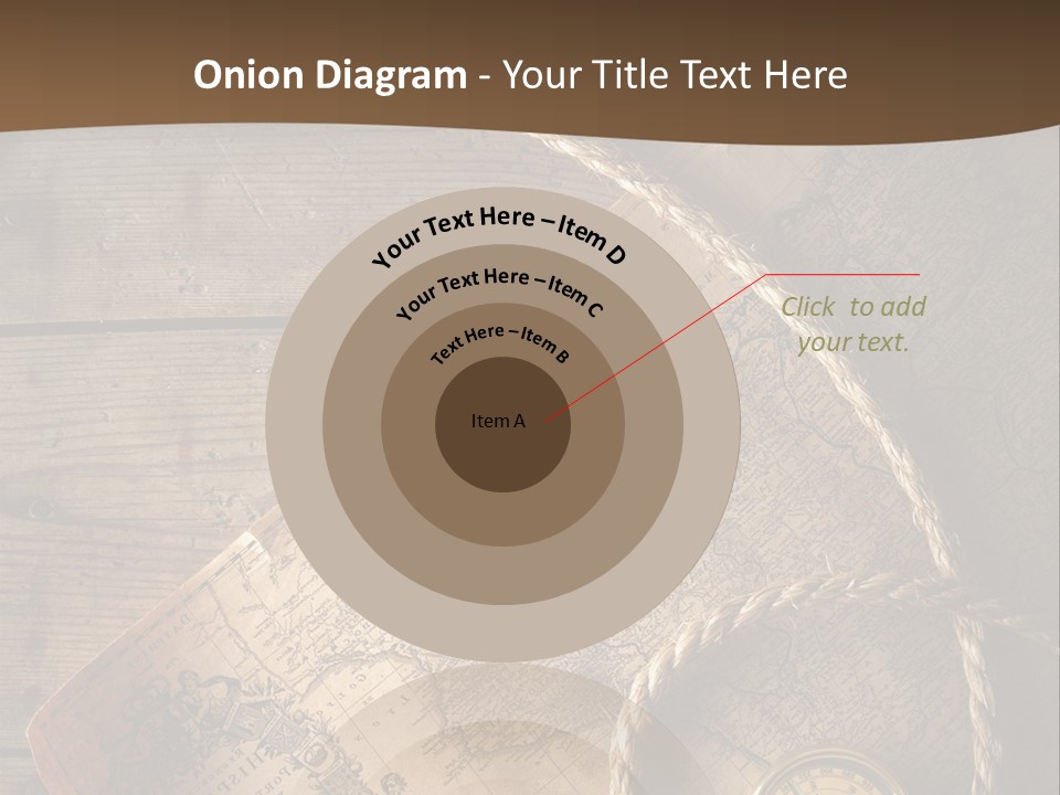 Compass And World Map PowerPoint Template