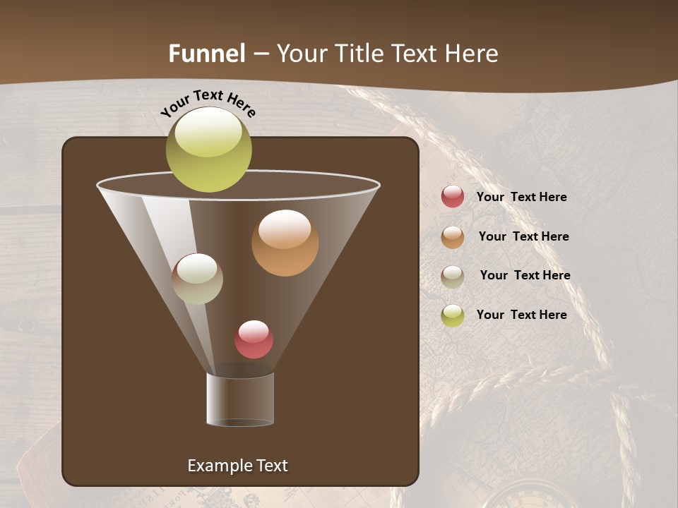 Compass And World Map PowerPoint Template