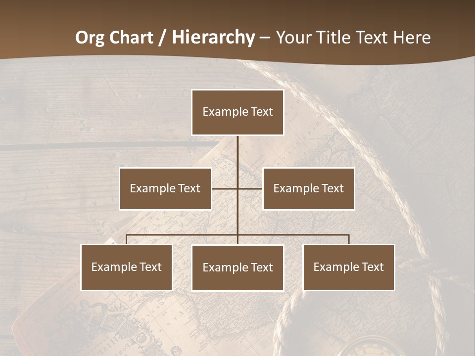Compass And World Map PowerPoint Template