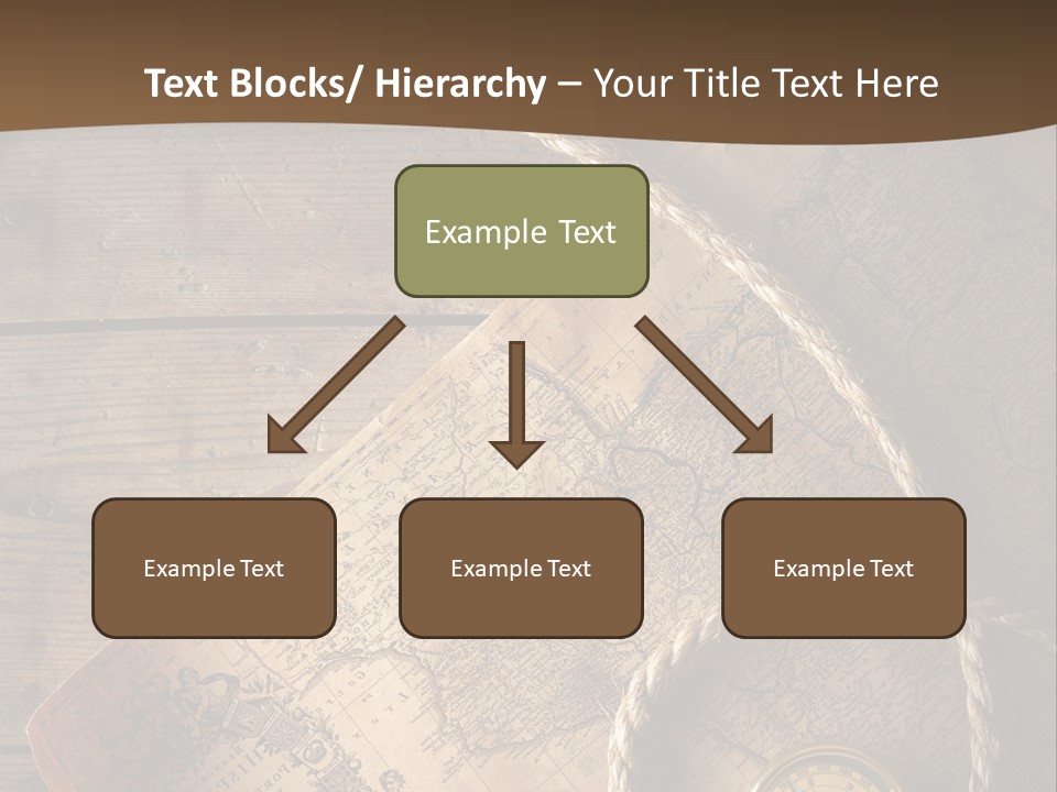 Compass And World Map PowerPoint Template