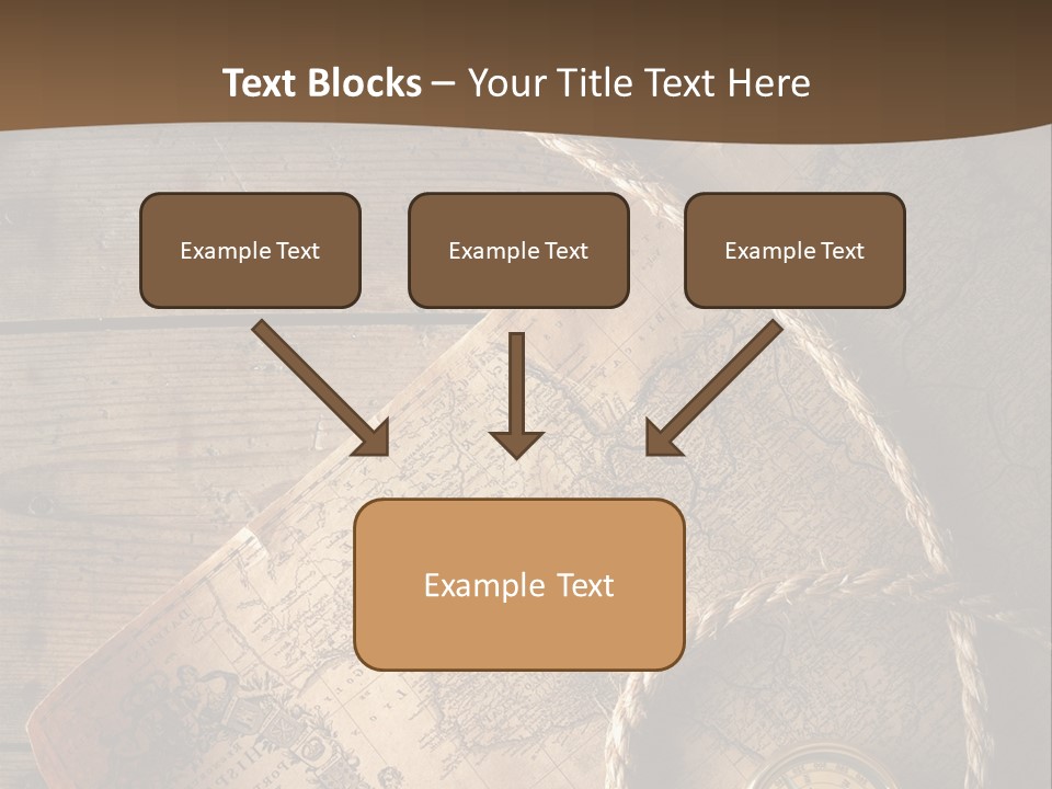 Compass And World Map PowerPoint Template