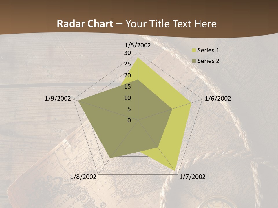 Compass And World Map PowerPoint Template