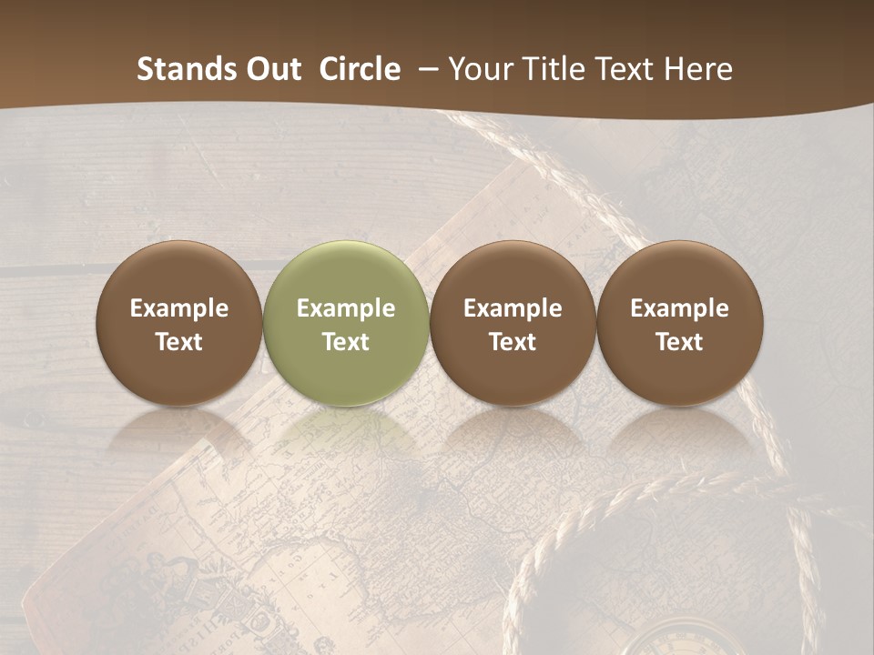 Compass And World Map PowerPoint Template