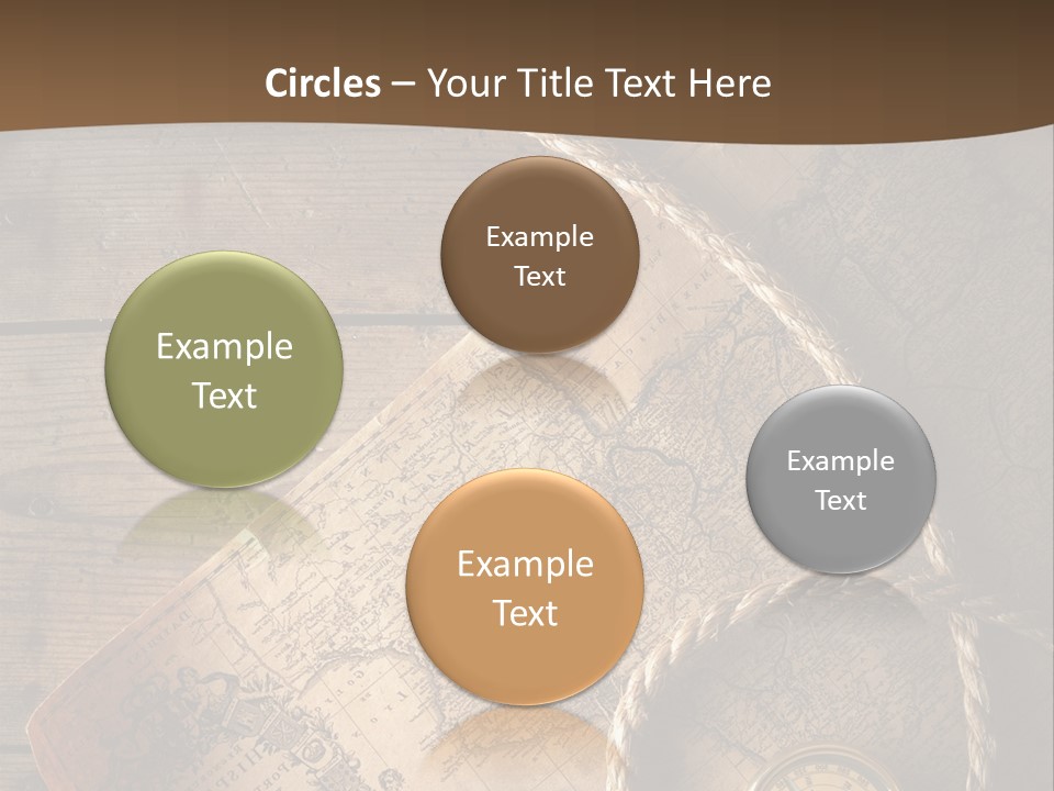 Compass And World Map PowerPoint Template