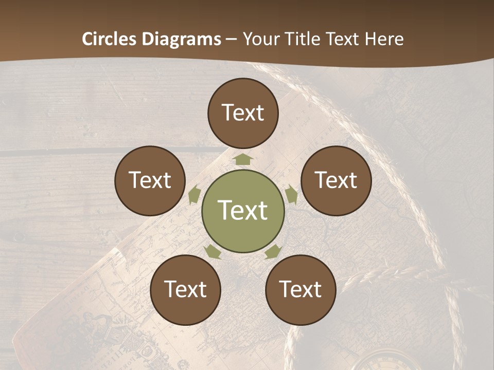 Compass And World Map PowerPoint Template