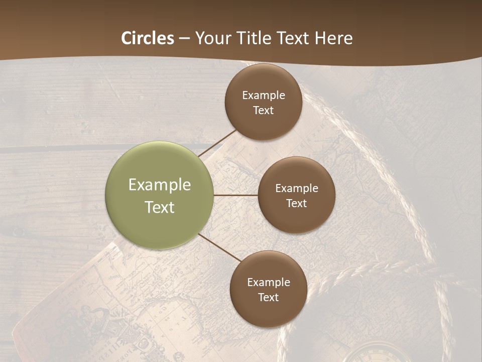 Compass And World Map PowerPoint Template