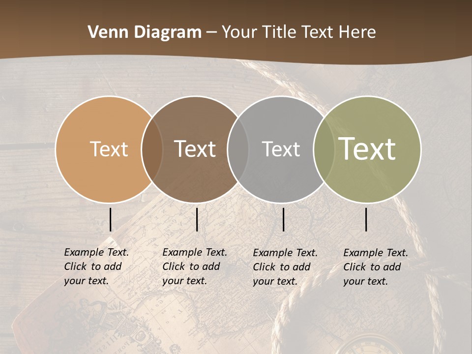 Compass And World Map PowerPoint Template