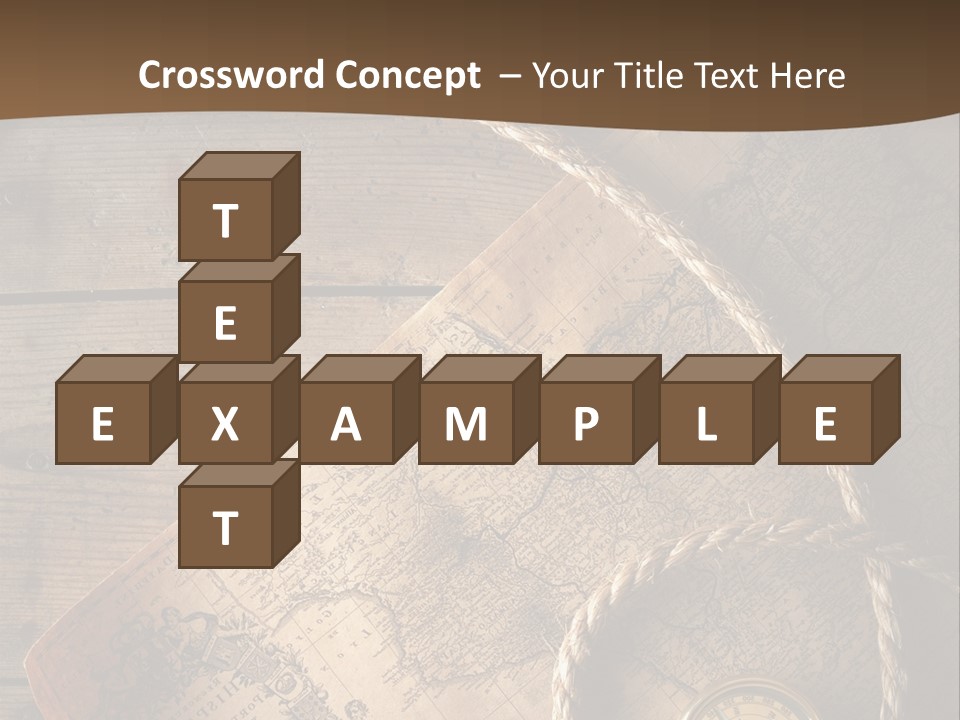 Compass And World Map PowerPoint Template