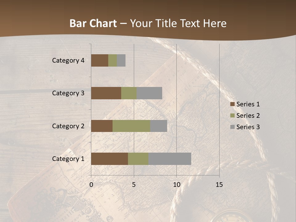 Compass And World Map PowerPoint Template