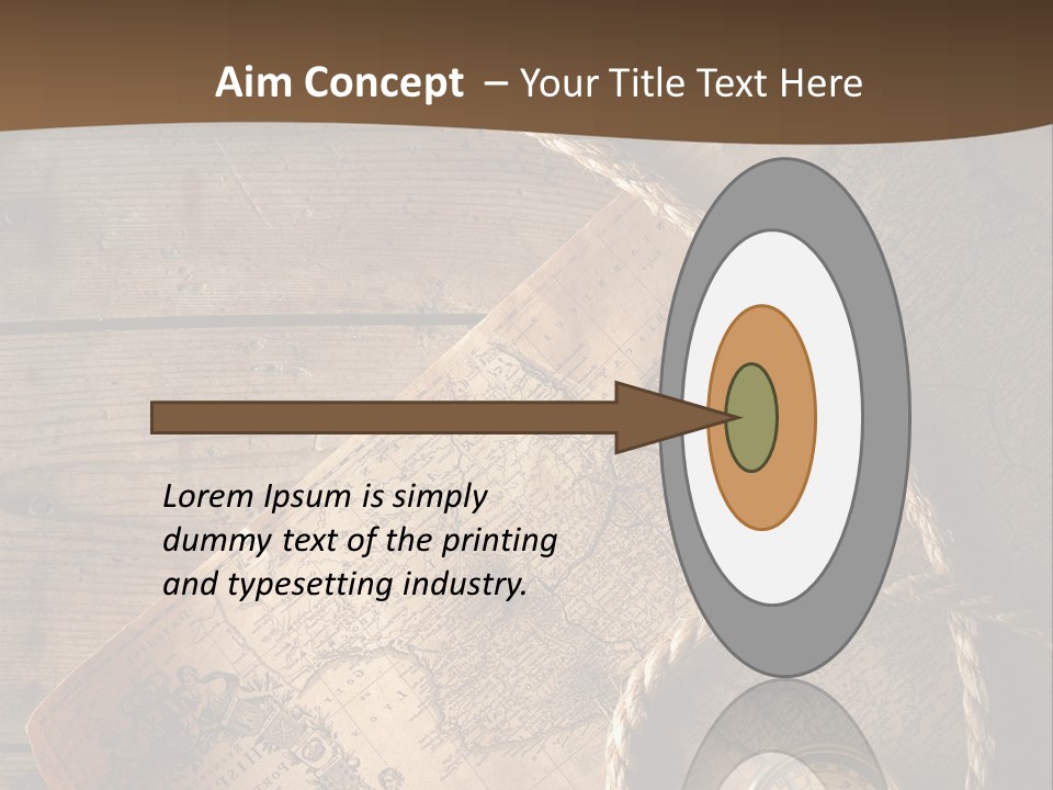Compass And World Map PowerPoint Template
