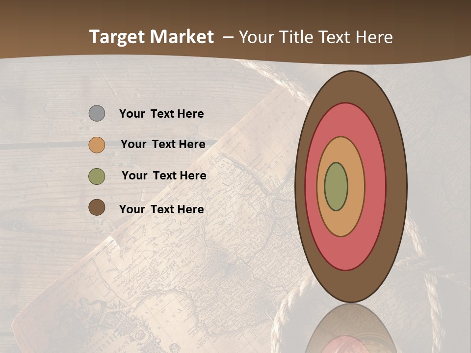 Compass And World Map PowerPoint Template