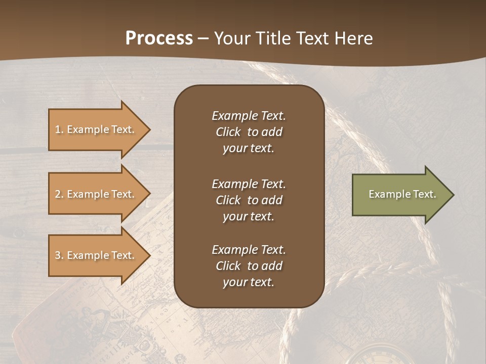 Compass And World Map PowerPoint Template