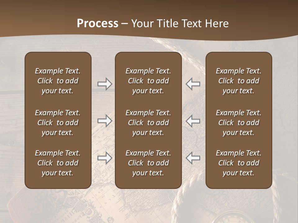 Compass And World Map PowerPoint Template